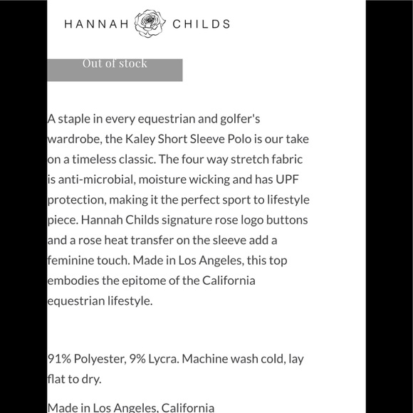 Hannah Childs Kaley Short Sleeve Polo riding top - Picture 9 of 9
